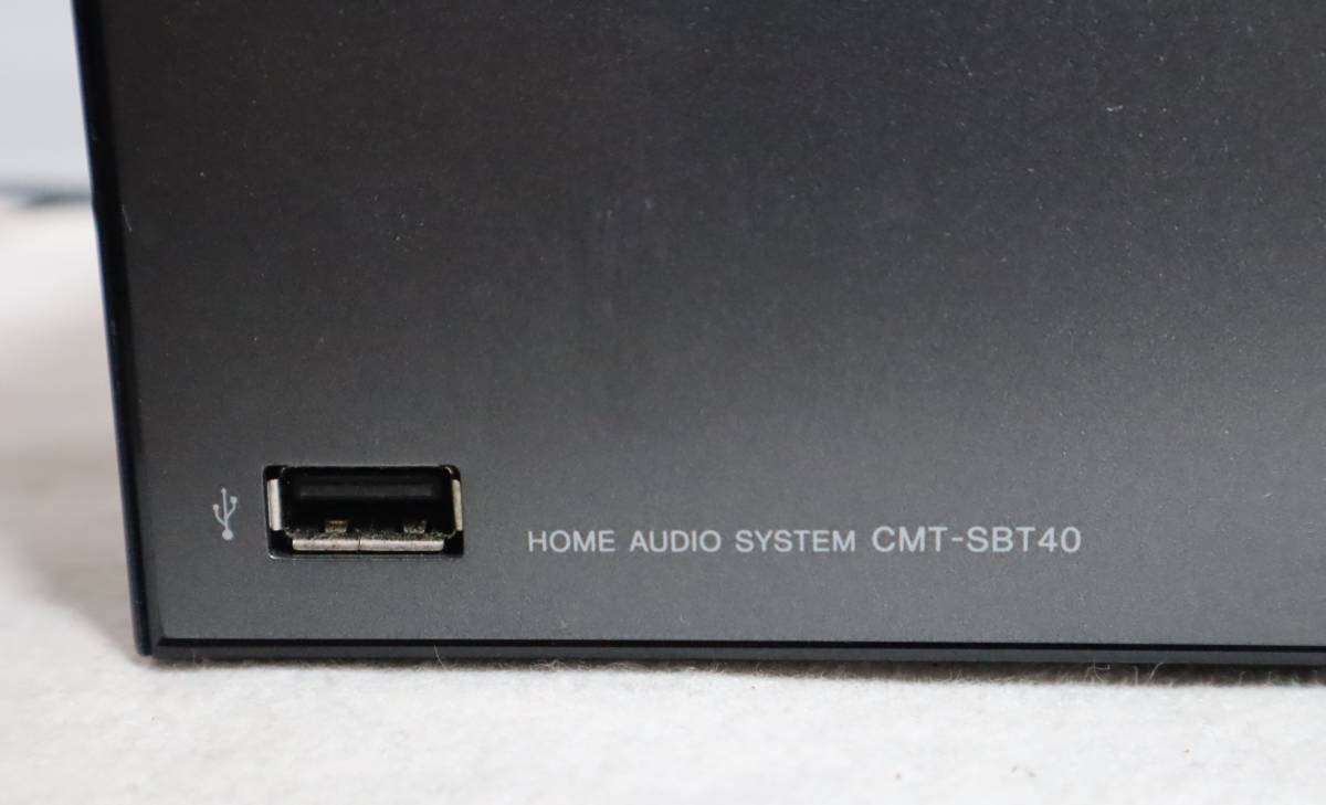 52SONYソニーHCD-SBT40/21年製マルチ コネクト コンポCD/Bluetooth/USB/AM/FMスピーカー/SS-SBT40/左右ペア/ブラック/コード類付/音出しOK_画像5