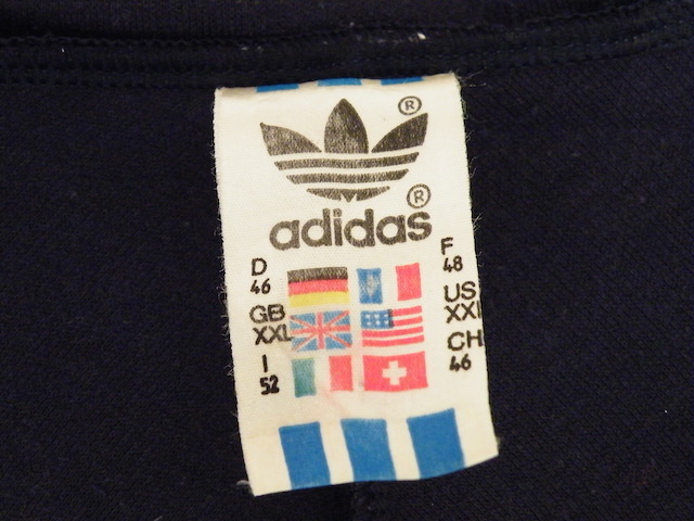 アディダス タオル素材ボックスロゴ ヴィンテージジャージ パーカー 西ドイツ製 adidas made in west germany フードタイプ ビンテージ_画像9