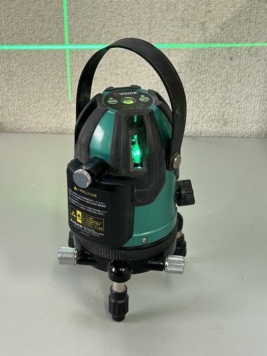 #実用機【VOICE 5ライン グリーンレーザー 墨出し器 VLG-5X GREEN LASER 電源アダプタ 専用ケース付 現場作業用】N12190_画像7