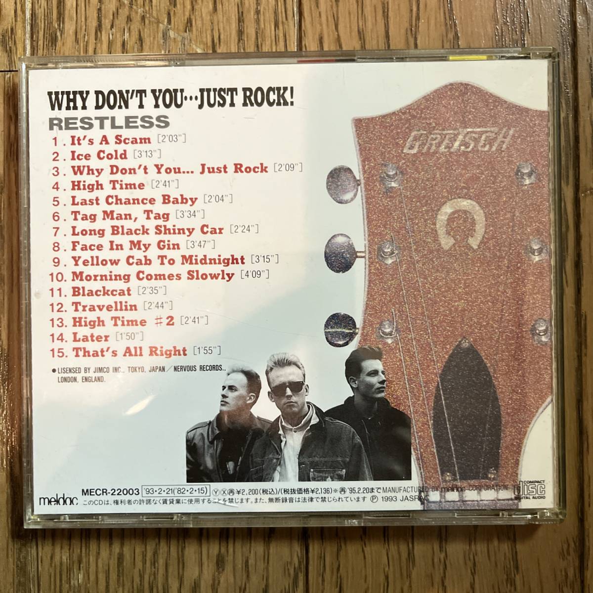 国内盤 CD Restless Why Don't You...Just Rock! MECR-22003の画像2