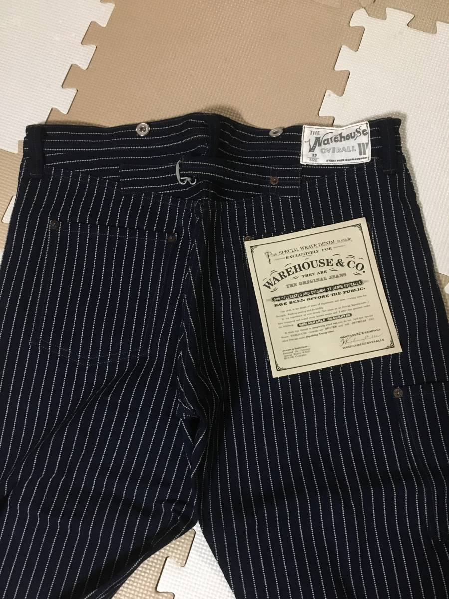 WAREHOUSE ウエアハウス ウォーバッシュ ワークパンツ シンチバック 新品未使用 サイズ32 デットストック　30's 40's 50's _画像4