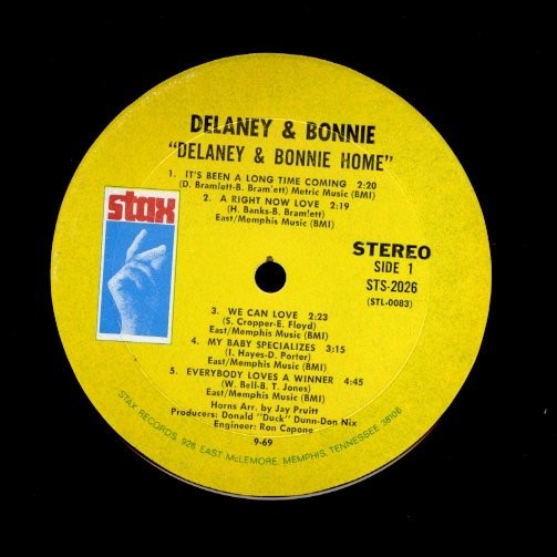 USオリジLP！Delaney & Bonnie / Home 69年【Stax STS 2026】デラニー&ボニー Don Nix 制作 スワンプ・ロック サザン・ソウル Rock_画像2