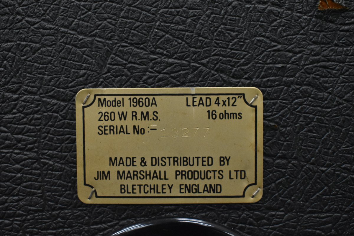 Σ9009 中古 Mashall JCM800 LEAD SERIES 1960A マーシャル ギターアンプ キャビネット_画像7