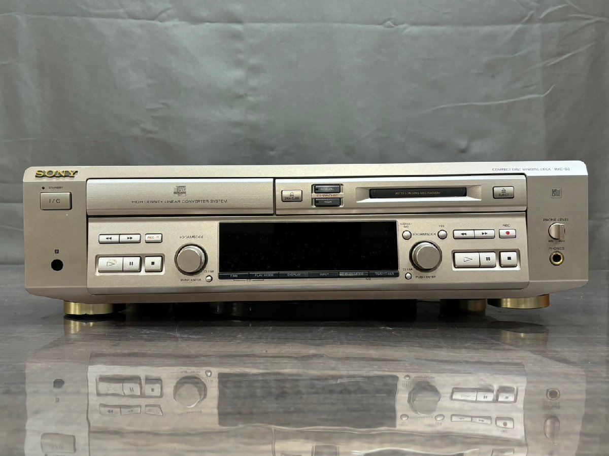 △8421　ジャンク品　オーディオ機器　CD/MDデッキ　SONY MXD-D3　ソニー_画像2