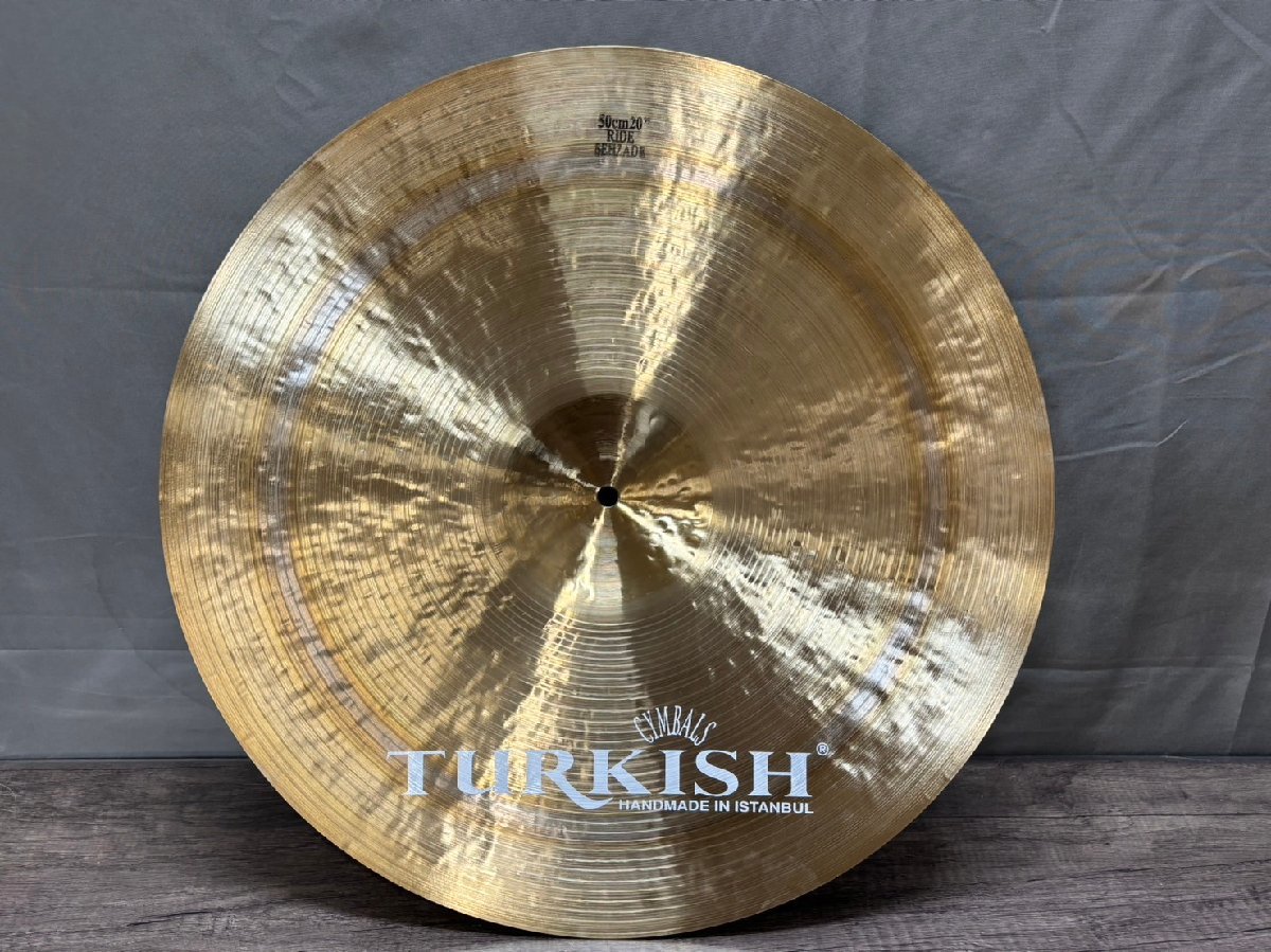 △8576　ジャンク品　楽器　シンバル　TURKISH CYMBALS HANDMADE IN ISTANBUL 50cm 20”　ターキッシュ_画像3