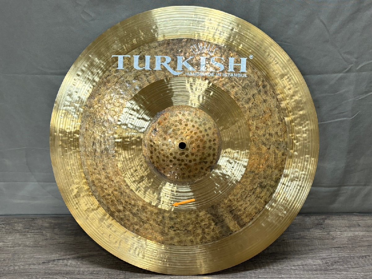 △8576　ジャンク品　楽器　シンバル　TURKISH CYMBALS HANDMADE IN ISTANBUL 50cm 20”　ターキッシュ_画像2