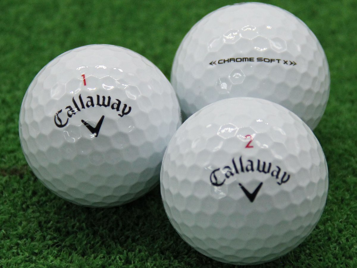 ABランク キャロウェイ Callaway CHROME SOFT X ホワイト 2022年モデル 20個 球手箱 ロストボール
