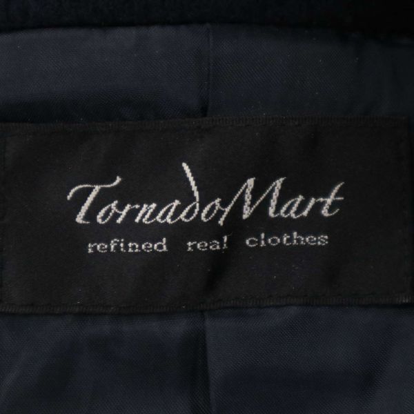 TORNADOMART トルネードマート 秋冬 リアルファー★ バスケット メルトン ウール モッズコート Sz.L　メンズ ネイビー　I3T02231_B#N_画像6