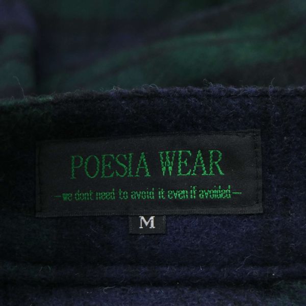 POESIA WEAR × WOOLRICH ポエジィア ウエア × ウールリッチ 秋冬 ウール ツイード★ブラックウォッチ パンツ Sz.M　メンズ　I3B00824_B#Q_画像8