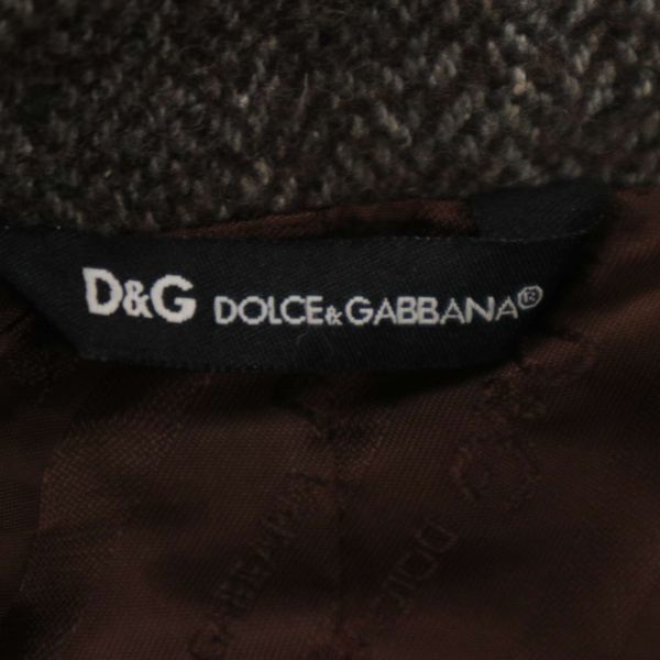 D＆G ドルチェ&ガッバーナ 秋冬 ヘリンボーン★ ウール ツイード テーラード ジャケット Sz.46　メンズ　I3T02409_C#N_画像7