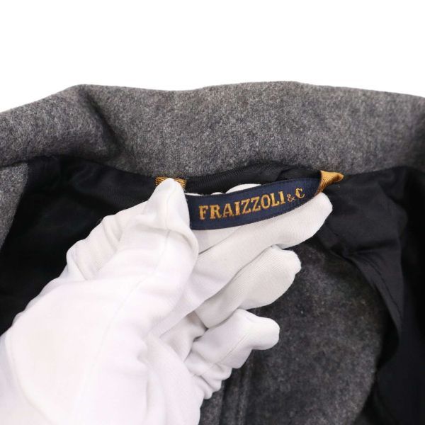 イタリア製★ FRAIZZOLI&C フライツォーリ 聖林公司 秋冬 起毛 ウール テーラード ジャケット Sz.46　メンズ グレー　I3T02310_B#N_画像6