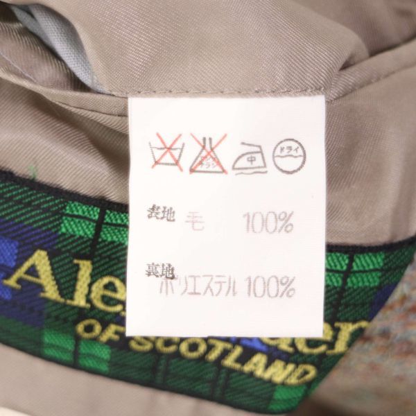 M.G.STINSON 秋冬 Alexanders of scotland生地★ チェック柄 ウール ツイード テーラード ジャケット Sz.M　メンズ　I3T02525_C#N_画像7