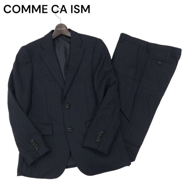 COMME CA ISM Comme Ca Ism autumn winter CORDURA cloth * Mill do stripe setup suit Sz.S men's navy business I3T02469_C#N