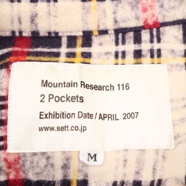 Mountain Research マウンテンリサーチ 116 【2Pockets】秋冬 2ポケット 長袖 チェック ネル シャツ Sz.M　メンズ 日本製　I3T02584_C#B_画像6