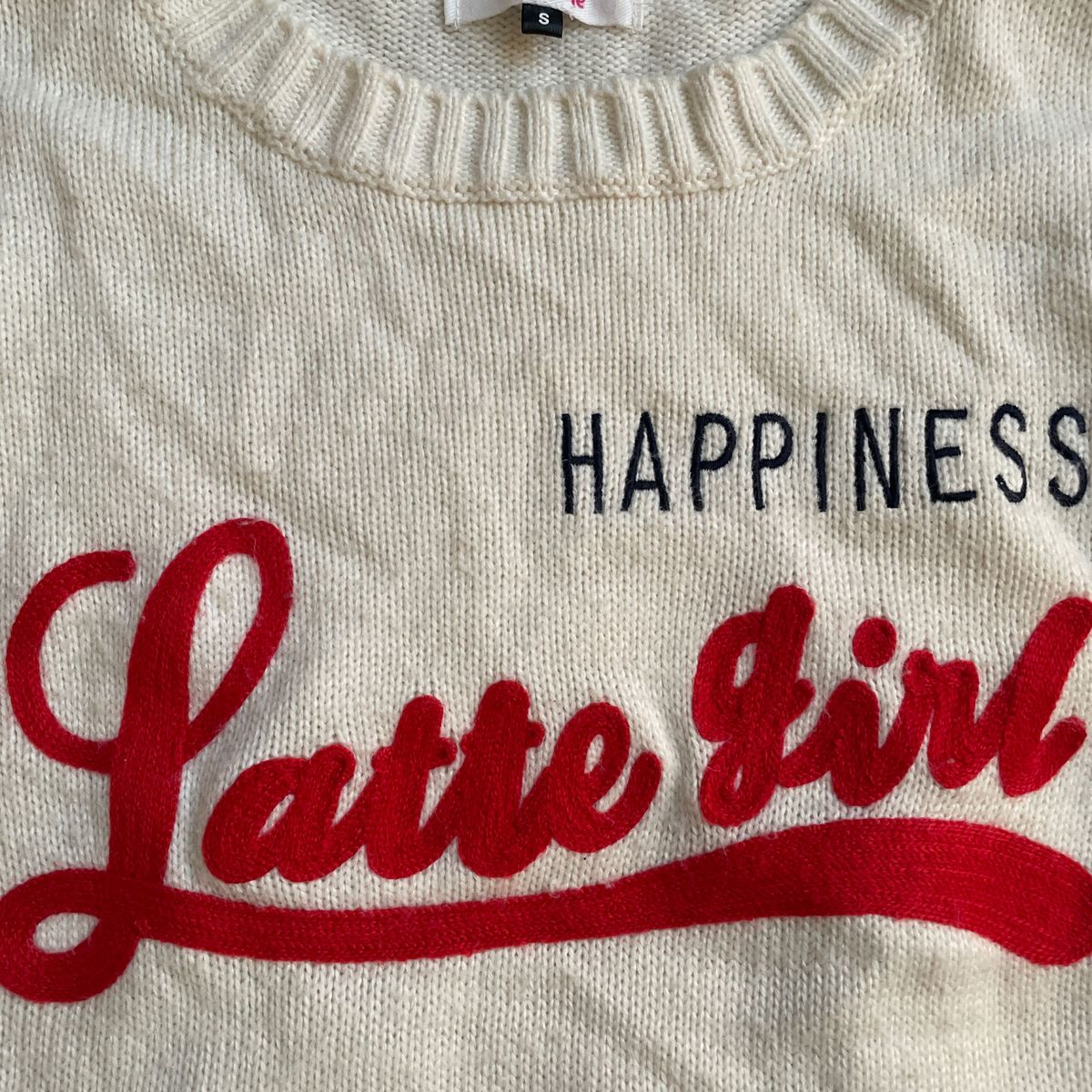 女の子 ガールズ キッズ レディース 160cm Sサイズ PINK-latte セーター ニット ホワイト 