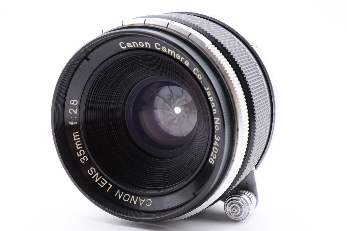 【美品】キャノン Canon 35mm f/2.8 LTM 広角 単焦点レンズ ファインダー付き！ L39マウント 試写・動作確認済み！2028331_画像3