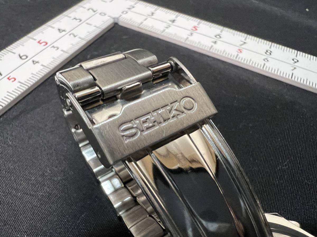 割と美品 電池切れ 正常動作保証 送料無料 SEIKO セイコー クロノグラフ 50M 7T92-0CA0 赤文字盤 デイト メンズ クォーツ QUARTZ QZ 腕時計_画像9