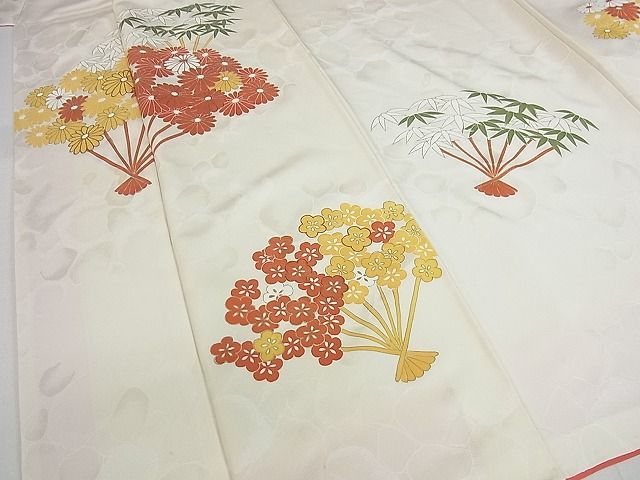 平和屋2■訪問着　駒刺繍　扇花文　金彩　逸品　du3085_画像5