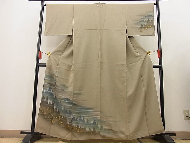 平和屋野田店■訪問着　樹林文　金彩　松坂屋扱い　逸品　n-ip1855_画像1