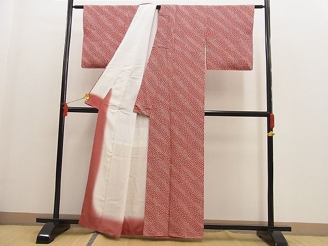 平和屋野田店■上質な小紋　舞桜文　逸品　n-ne2802_画像2