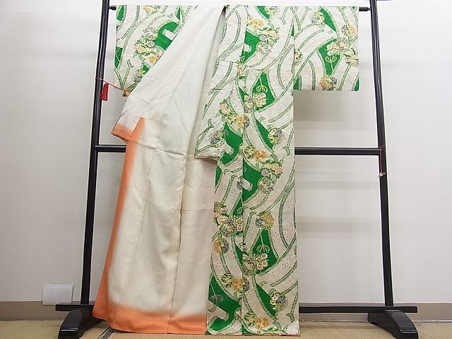 平和屋野田店■上質な小紋 簾花丸文 金彩 逸品 n-fw4342の画像2