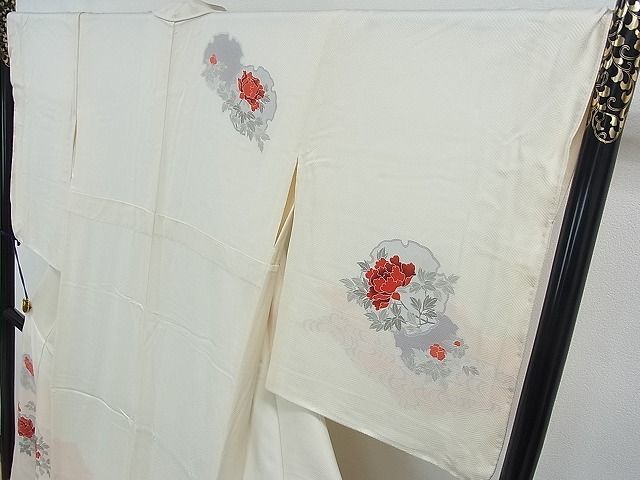 平和屋2■訪問着　刺繍　流水雪輪牡丹文　逸品　ox4045_画像3