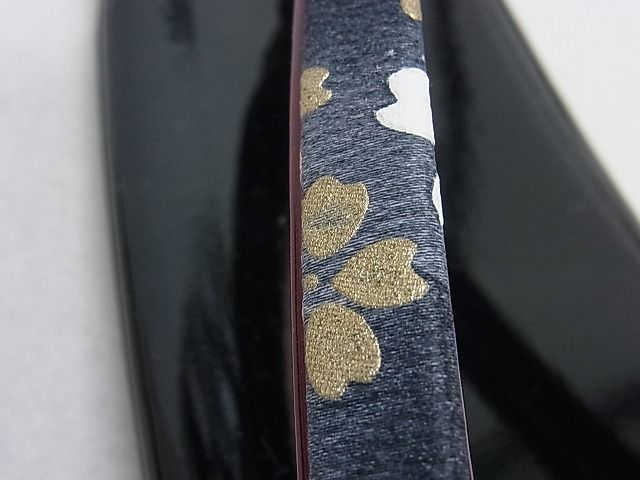 平和屋2■和装小物　バッグ・草履セット　舞桜　エナメル　逸品　aaa5401_画像9