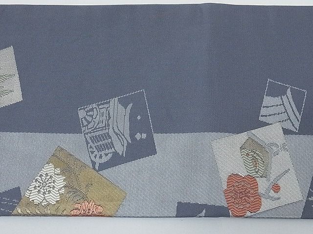 平和屋-こころ店■九寸名古屋帯　唐織　歳時記　金糸　正絹　逸品　A-gk431_画像3