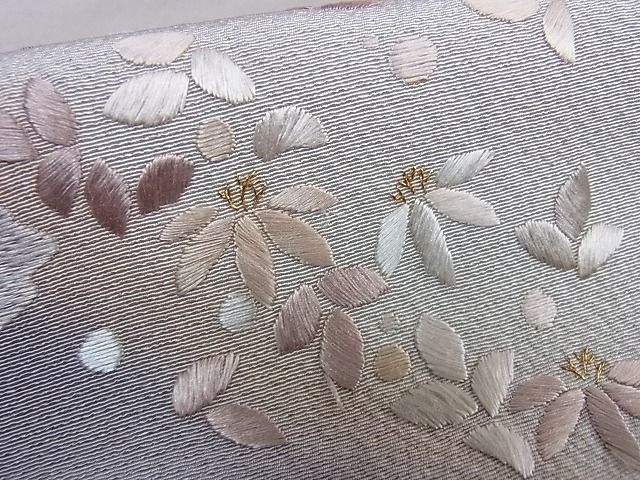 平和屋2■極上　訪問着　総刺繍　舞花文　暈し染め　金糸　逸品　ic9260_画像7