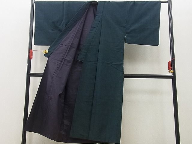 平和屋野田店■男性 紬 アンサンブル 霞文 逸品 n-by4049の画像2