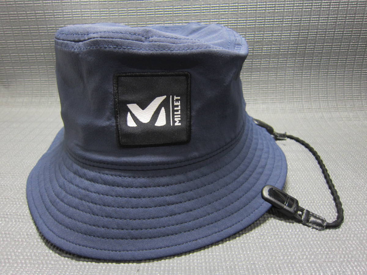 MILLET ミレー バケットハット サファリハット 帽子 紺 Mサイズ(56cm程度) S2312Cの画像1