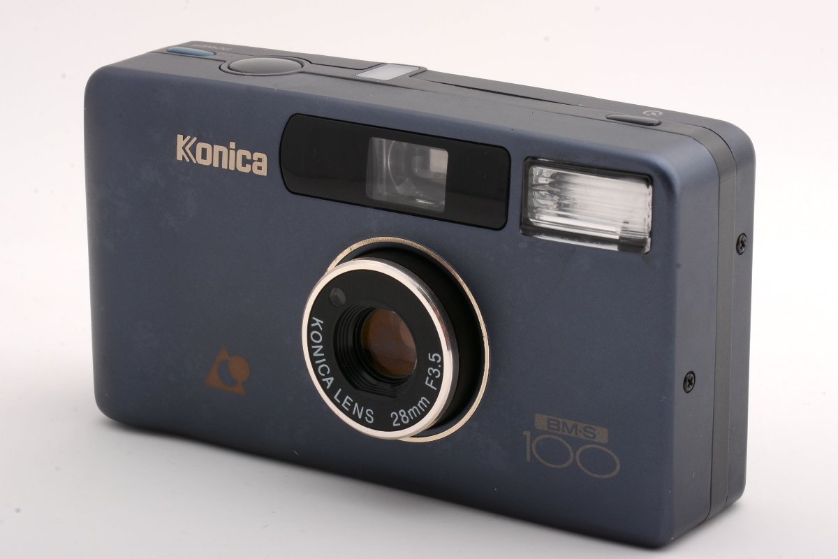 【並品】KONICA コニカ BM-S 100 KONICA LENS 28mm F3.5 ブルーグレー #3569_画像1