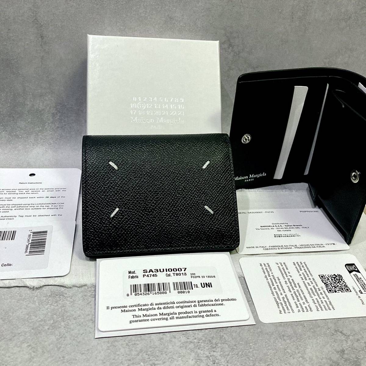 新品正規品 定価6 6万円 Maison Margiela 23FW Bi-fold wallet メゾン