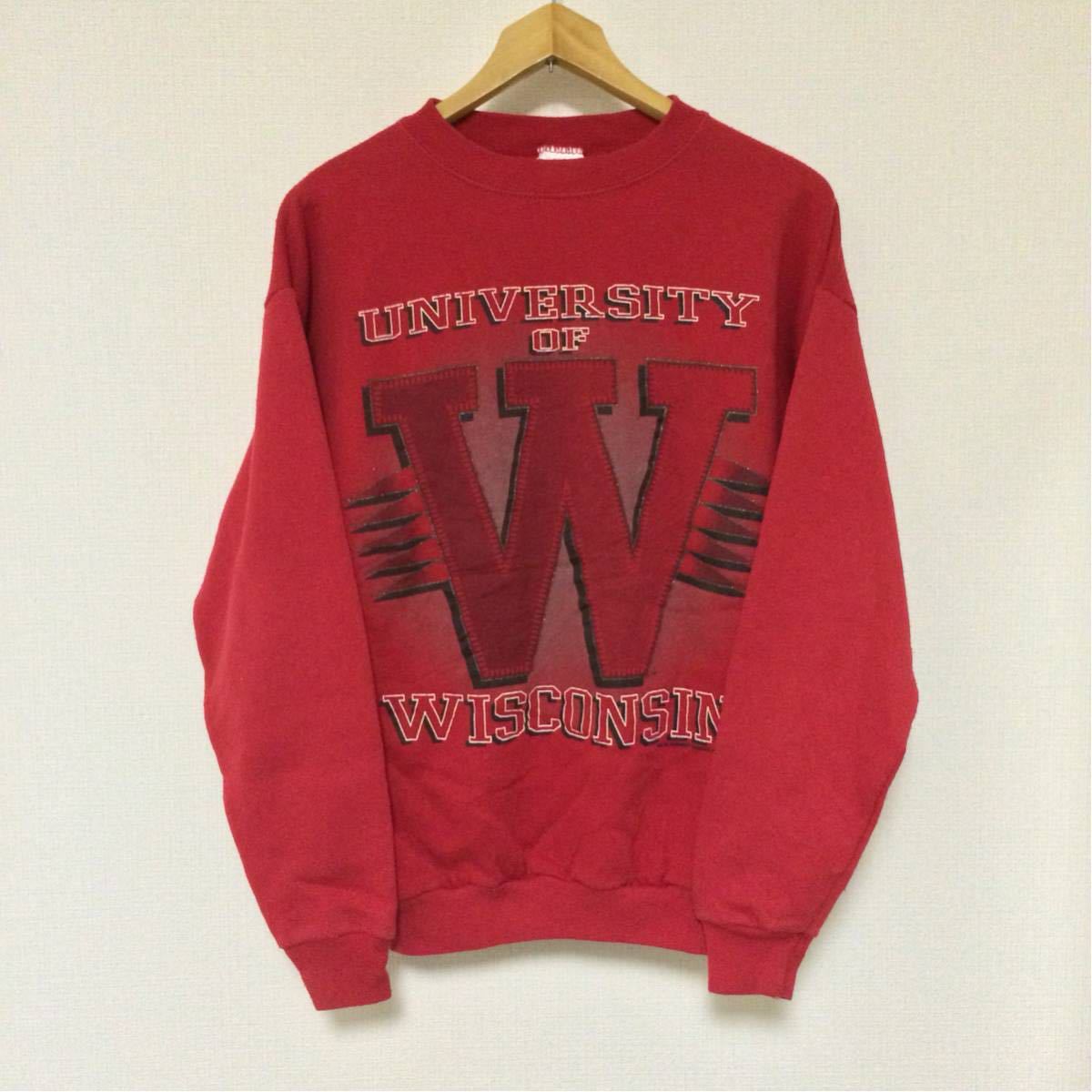 Wisconsin/Tultexビンテージカレッジスウェットシャツ(アメリカ製)