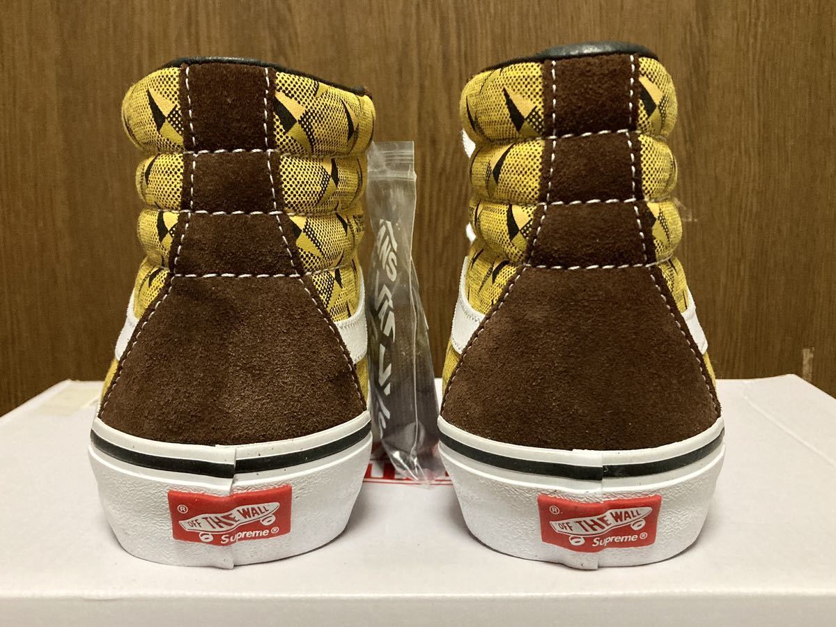 19SS VANS Sk8 Hi Pro Supreme Diamond Plate Brown シュプリーム バンズ ダイヤモンド プレート スケートハイ プロ ブラウン US8.5_画像4