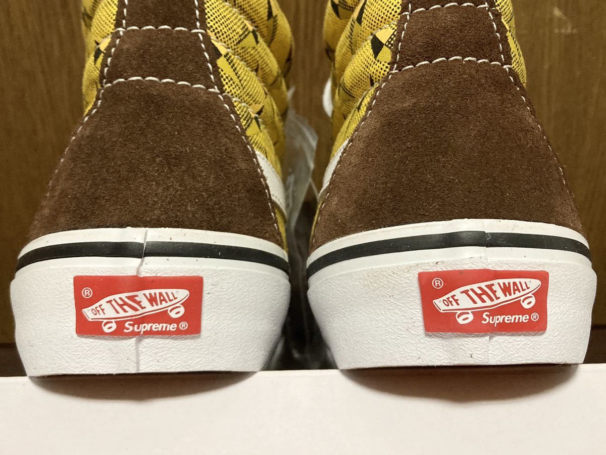 19SS VANS Sk8 Hi Pro Supreme Diamond Plate Brown シュプリーム バンズ ダイヤモンド プレート スケートハイ プロ ブラウン US8.5_画像5