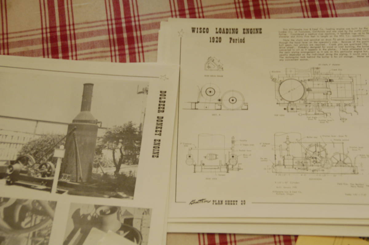 設計図　ドンキーエンジン　Oゲージ　ロッギング　ケムトロン　図面・写真・全１２枚_画像3