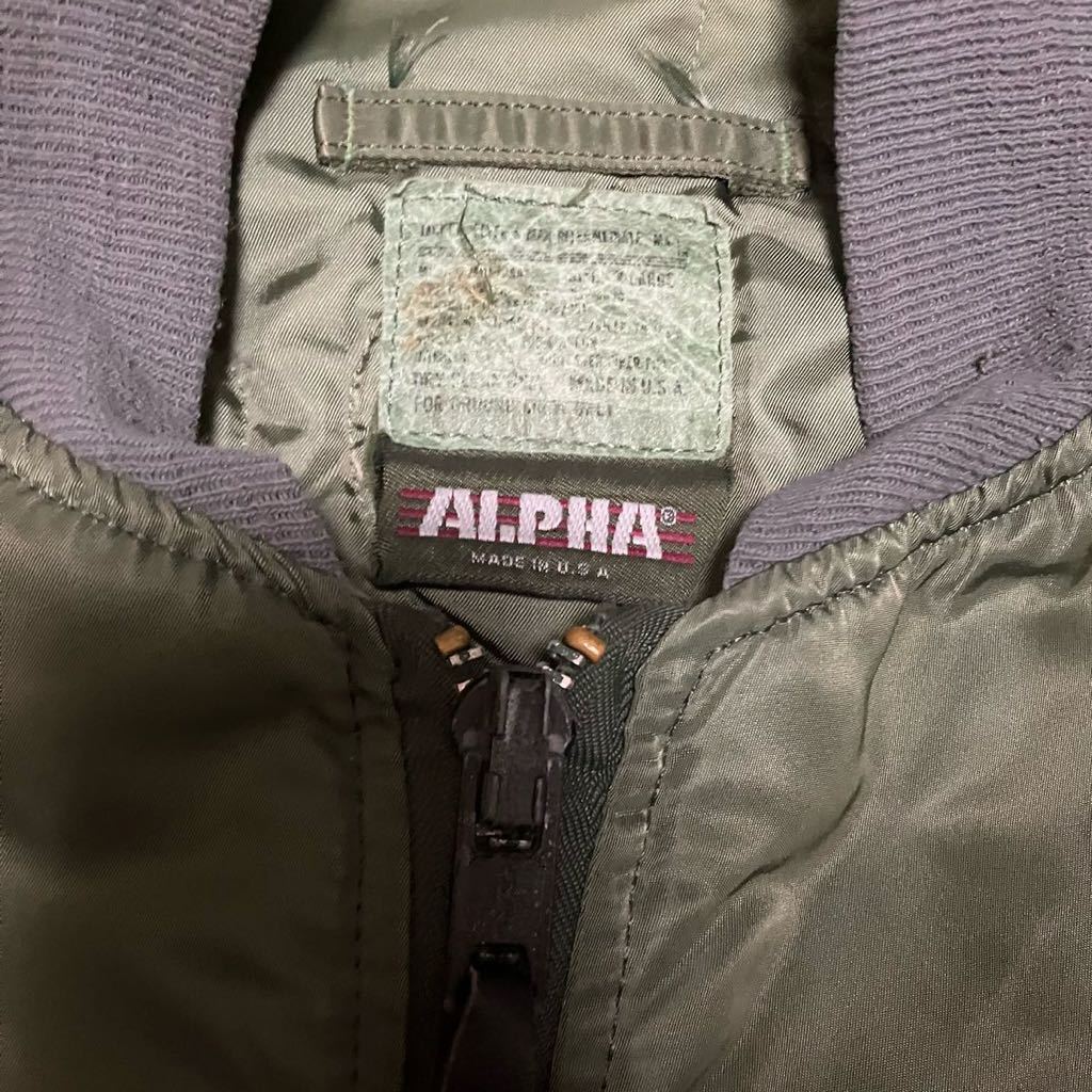 90s アルファ MA-1 フライトジャケット　Made in USA XL セット ビンテージ　ALPHA _画像7