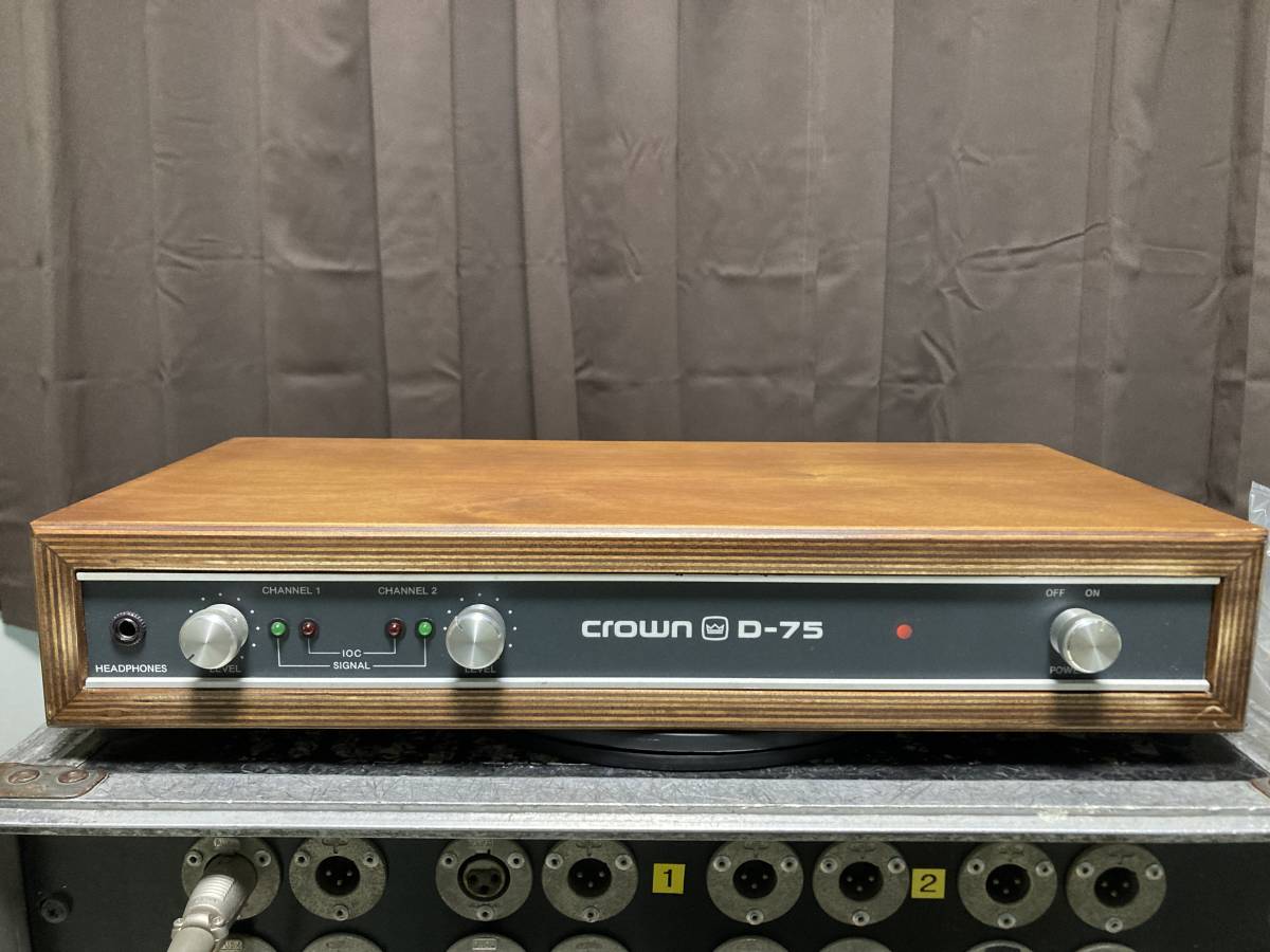 [ free shipping ] [ used operation goods ] Crown (Amcron) D-75 (4Ω,55W+55W) regular price 12 ten thousand 1U rack attaching air cooling small size height sound quality 2ch power amplifier 