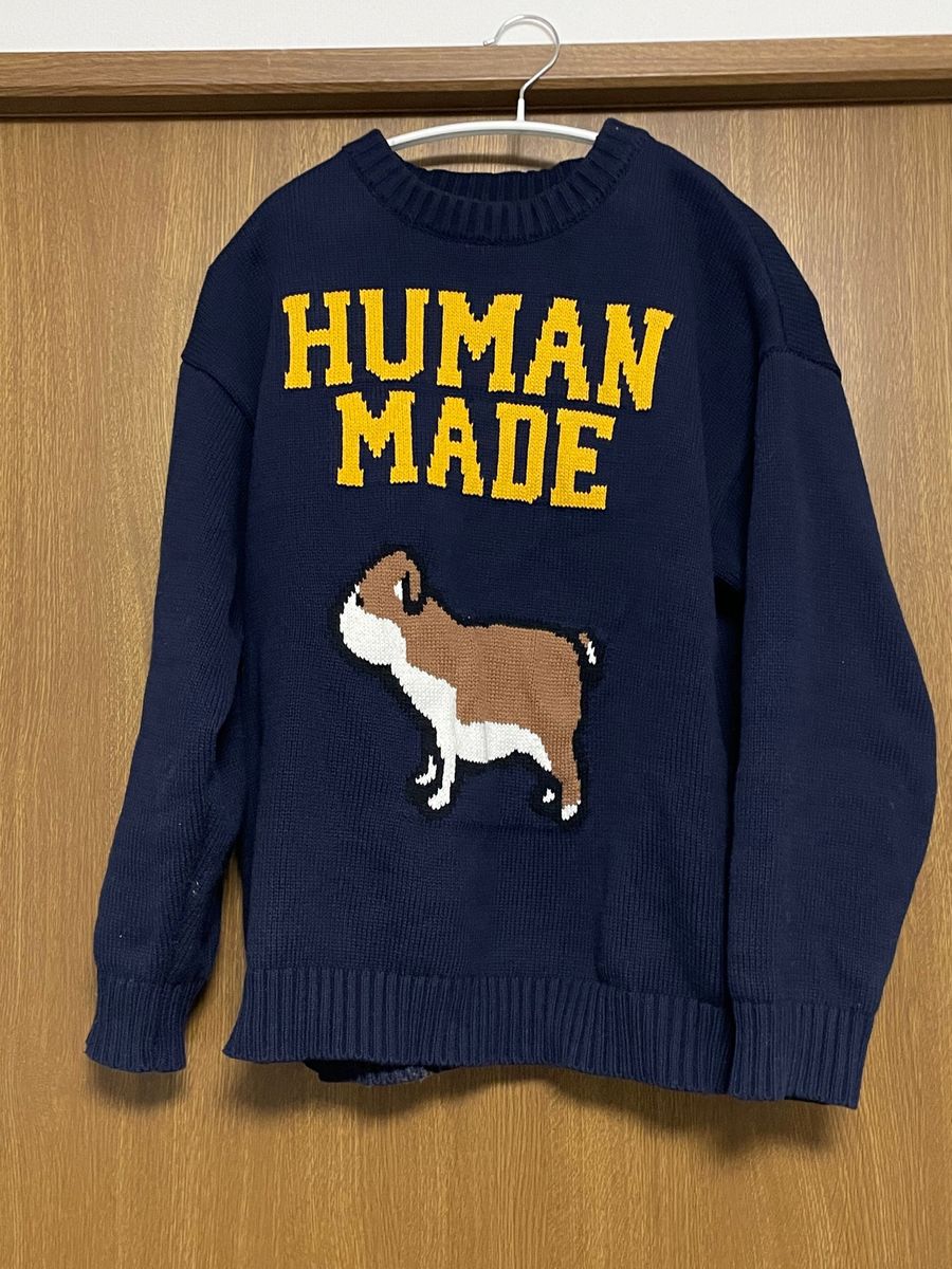 Human made ニット セーター 犬 ネイビー 男女ユニセックス Human made ニット セーター 犬 ネイビー 男女ユニセックス