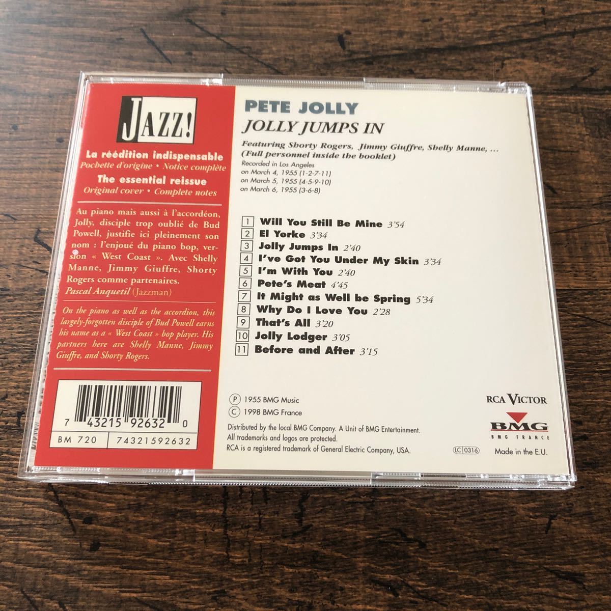 送料無料★ピート・ジョリー★ジョリー・ジャンプス・イン★Pete Jolly★Jolly Jumps In★Shorty Rogers★輸入盤CD★ケース新品★_画像9