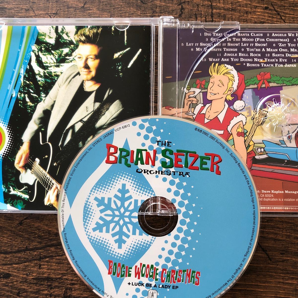 送料無料★ブライアン・セッツァー・オーケストラ/ブギ・ウギ・クリスマス+ラック・ビー・ア・レイディ EP★Brian Setzer★帯付CD