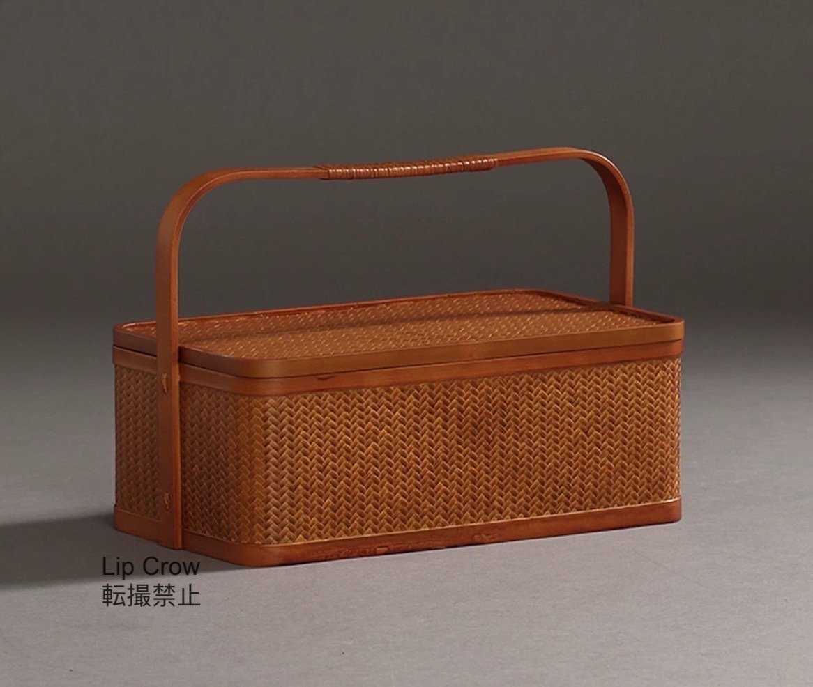 特売収納バッグ 手作り自然竹バスケット 収納しやすい 茶色 普段使い