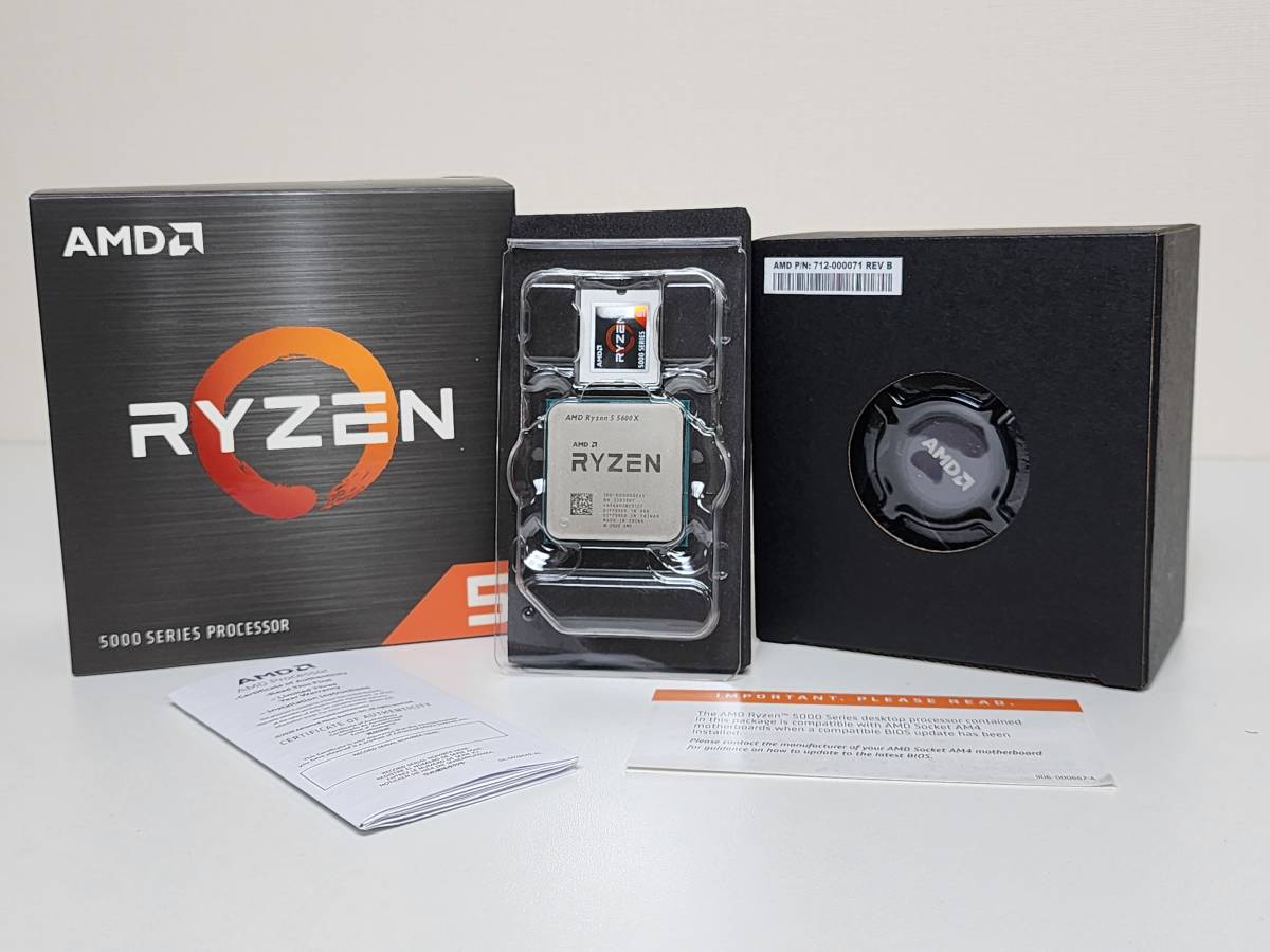 動作品 Ryzen5 5600X AMD 中古 未使用クーラー ピン不具合無し ピン詳細画像多数 動作確認済 送料込 60サイズ 24時間以内発送