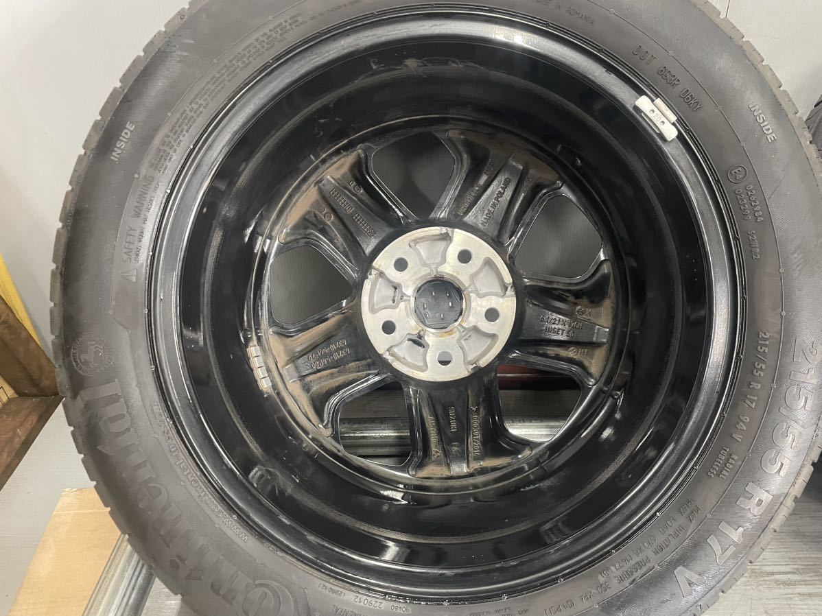 SUZUKI純正アルミ 17インチ[商品番号7162] 17×6.5J ＋50 H5 コンチネンタル Conti Contact5 215/55R17(94V) 2016年製 4本セット_画像4