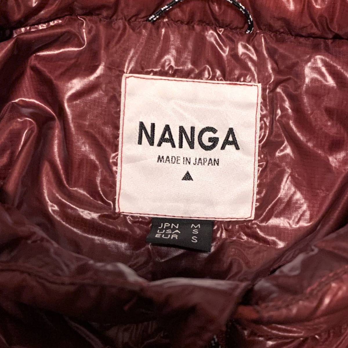 送料込！最終値下げ▲美品▲NANGA ナンガ▲スーパーライトダウンジャケットM▲ブラウンレッド▲_画像6