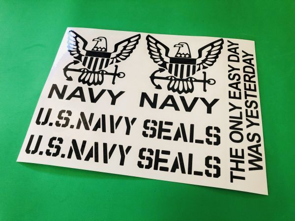 n3.U.S.NAVY SEALS ステッカー （つや消し黒）世田谷ベース ミリタリー ステンシルの画像1