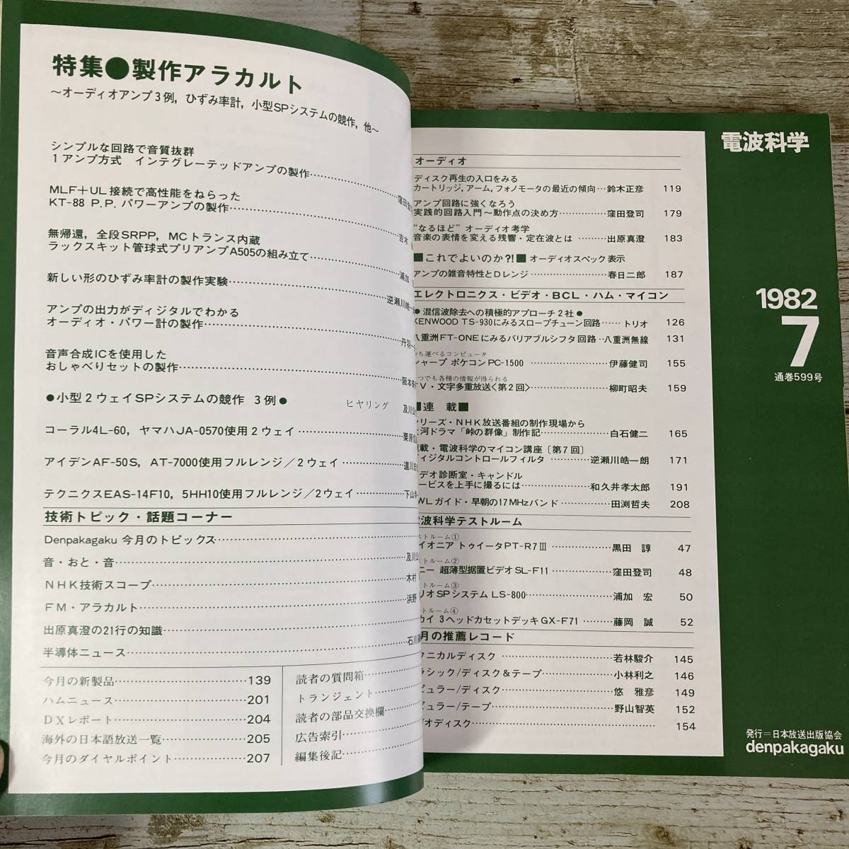 SA14-167 ■ 電波科学　1982年7月 / 日本放送出版協会 ■ 特集：製作アラカルト/オーディオアンプ3例 他 ＊レトロ＊ジャンク【同梱不可】_画像4