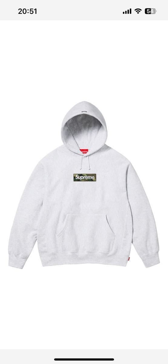 【送料無料】シュプリーム ボックスロゴ パーカー アッシュグレーSupreme Box Logo Hooded Sweatshirt Ash Grey Sサイズ