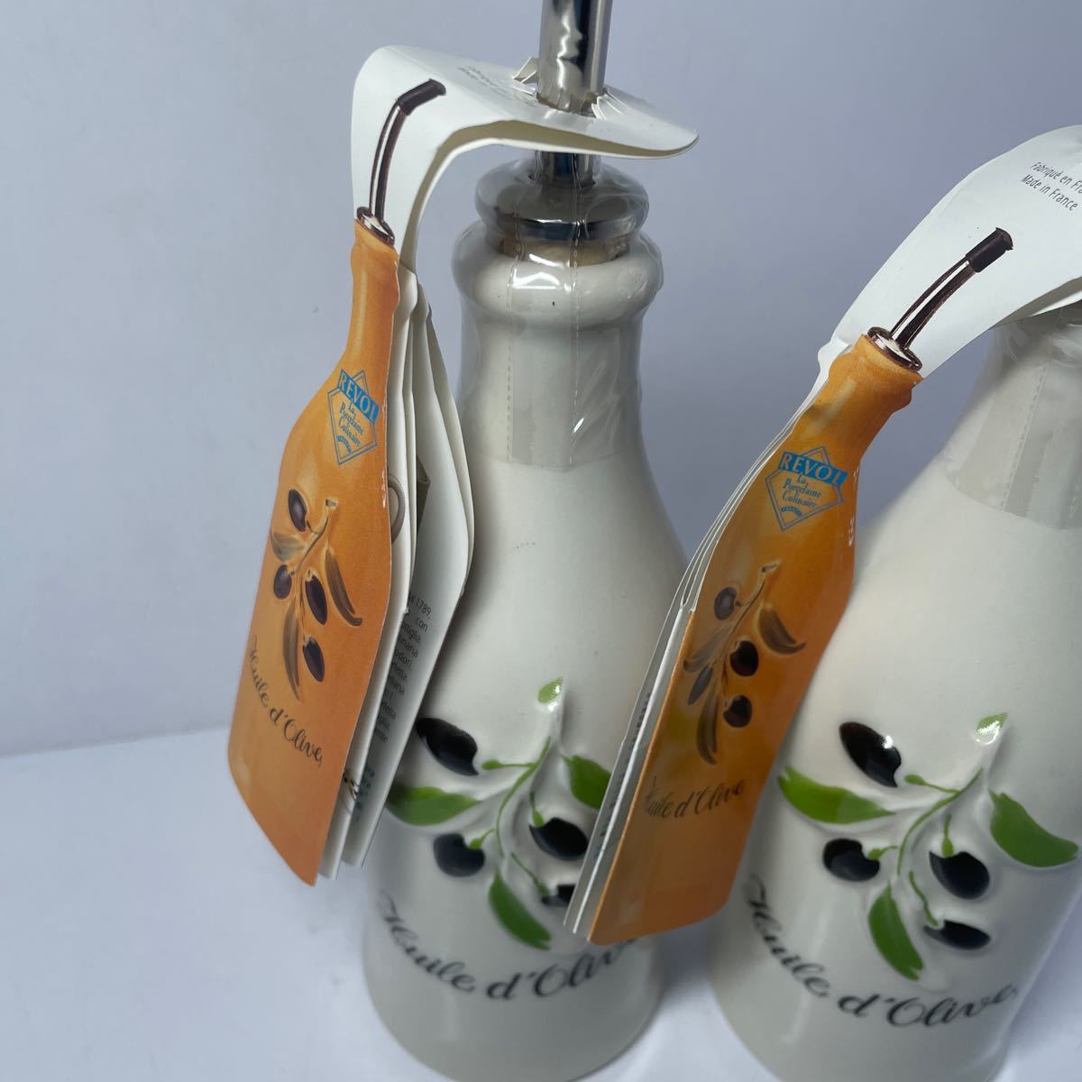  France revol company PROVENCE vinegar & olive oil bottle 2. bottle ceramics 
